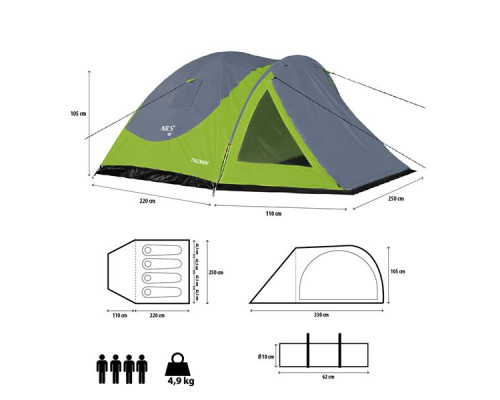 NC6006 ЗЕЛЕНО-СІРИЙ КЕМПІНГОВИЙ НАМЕТ DISCOVERY NILS CAMP