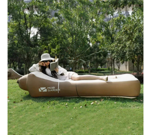 Диван надувний (ламзак) Mobi Garden Air Bed Pro NX20663018, бежево-коричневий Диван надувний (ламзак) Mobi Garden Air Bed Pro NX20663018, бежево-коричневий