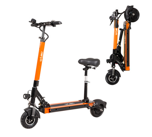 W-TEC Skootie Pro II 8' з сидінням - чорно-помаранчевий W-TEC Skootie Pro II 8' з сидінням - чорно-помаранчевий