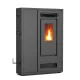 Пелетна піч-камін Thunder Aria Black 7,5 кВт
