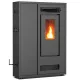 Пелетна піч-камін Thunder Aria Black 7,5 кВт