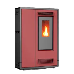 Пелетна піч-камін Thunder Aria Red 7,5 кВт