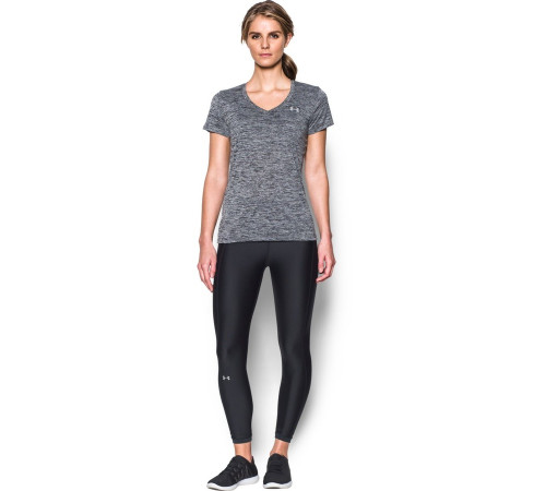 Жіноча футболка Under Armour Tech SSV Twist - S - чорна Жіноча футболка Under Armour Tech SSV Twist - S - чорна