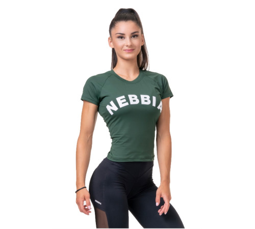 Жіноча футболка Nebbia Classic Hero 576 - зелений/XS Жіноча футболка Nebbia Classic Hero 576 - зелений/XS