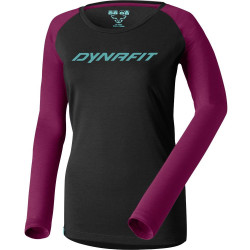 Футболка Dynafit 24/7 L/S Tee Wms - 40/34 - чорний/бордовий