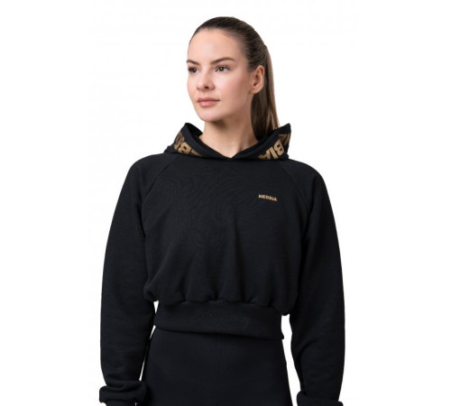 Світшот жіночий Nebbia Golden Crop 824 - чорний/М Світшот жіночий Nebbia Golden Crop 824 - чорний/М