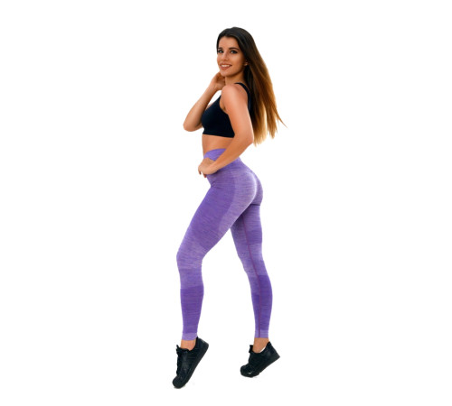 Жіночі легінси Boco Wear Violet Melange Push Up - XS/S - фіолетовий Жіночі легінси Boco Wear Violet Melange Push Up - XS/S - фіолетовий