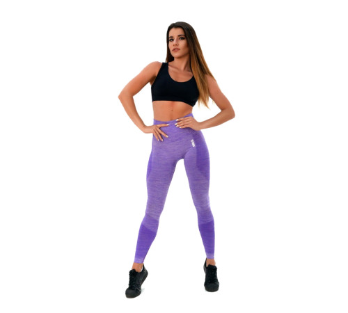 Жіночі легінси Boco Wear Violet Melange Push Up - XS/S - фіолетовий Жіночі легінси Boco Wear Violet Melange Push Up - XS/S - фіолетовий