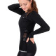 Жіноча футболка inSPORTline T-Long - XL - чорна