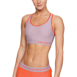 Жіночий спортивний топ Under Armour Mid Keyhole - XS - сіро-помаранчевий