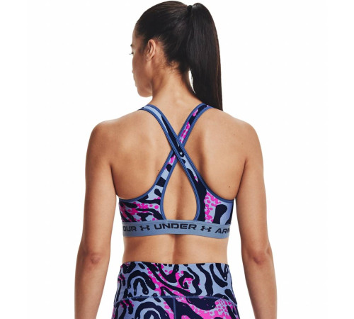 Спортивний бюстгальтер Under Armour Crossback Mid Print - S - блакитний Спортивний бюстгальтер Under Armour Crossback Mid Print - S - блакитний