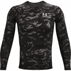 Чоловіча компресійна кофта Under Armour HG Armor Camo Comp LS - чорний камуфляж/S