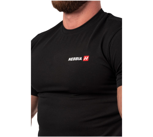 Чоловіча футболка Nebbia Minimalist Logo 291 - XXL - чорна