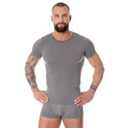 Чоловіча футболка  Brubeck Wool Comfort - -L - чорна