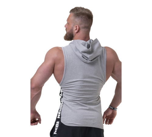 Футболка з капюшоном без рукавів Nebbia Legend-Approved 191 - сірий/XXL Футболка з капюшоном без рукавів Nebbia Legend-Approved 191 - сірий/XXL