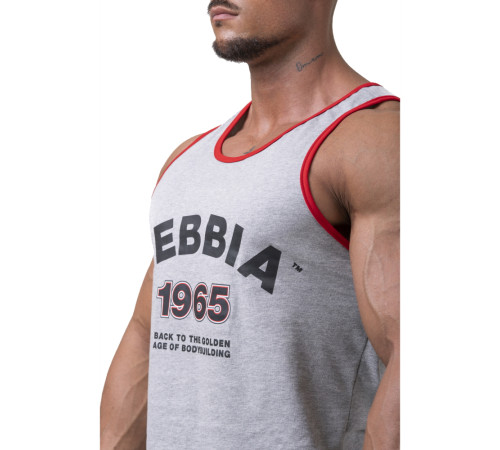 Чоловіча футболка без рукавів Nebbia Old School Muscle 193 - сірий/XXL