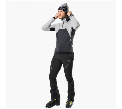 Фліс Dynafit Tour Wool Thermal Hoody Mns - M - сірий/чорний Фліс Dynafit Tour Wool Thermal Hoody Mns - M - сірий/чорний
