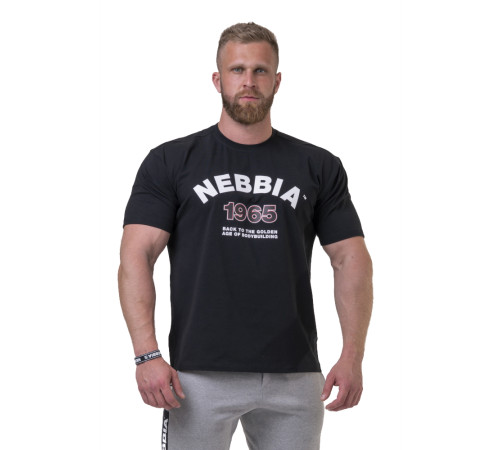 Чоловіча футболка Nebbia Golden Era 192 - чорний/L Чоловіча футболка Nebbia Golden Era 192 - чорний/L