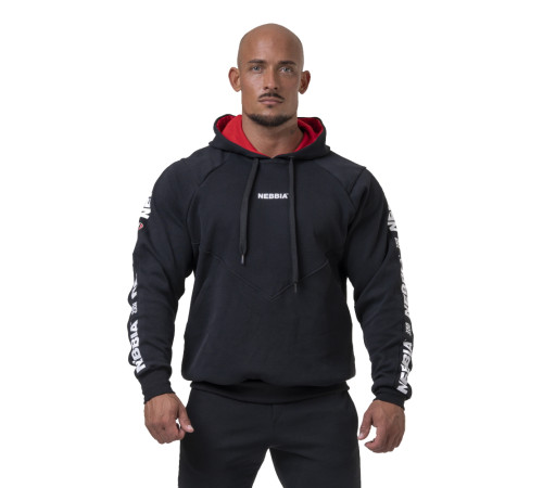 Чоловіча кофта з капюшоном Nebbia Unlock the Champion 194 - чорний/L Чоловіча кофта з капюшоном Nebbia Unlock the Champion 194 - чорний/L