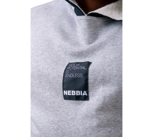 Чоловіча кофта з коротким рукавом з капюшоном Nebbia Limitless No Limits 175 - сірий/XL Чоловіча кофта з коротким рукавом з капюшоном Nebbia Limitless No Limits 175 - сірий/XL
