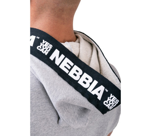 Чоловіча кофта з коротким рукавом з капюшоном Nebbia Limitless No Limits 175 - сірий/XL Чоловіча кофта з коротким рукавом з капюшоном Nebbia Limitless No Limits 175 - сірий/XL