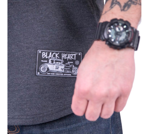Футболка з довгими рукавами BLACK HEART Garage Built - XXL - сіра