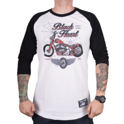 Футболка з довгим рукавом BLACK HEART Red Baron Chopper - М -  біла