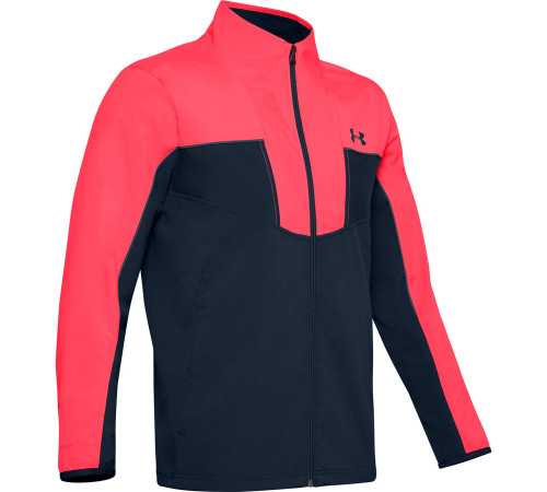 Чоловіча куртка для гольфу Under Armour Storm Windstrike Full Zip - М - синьо-рожева