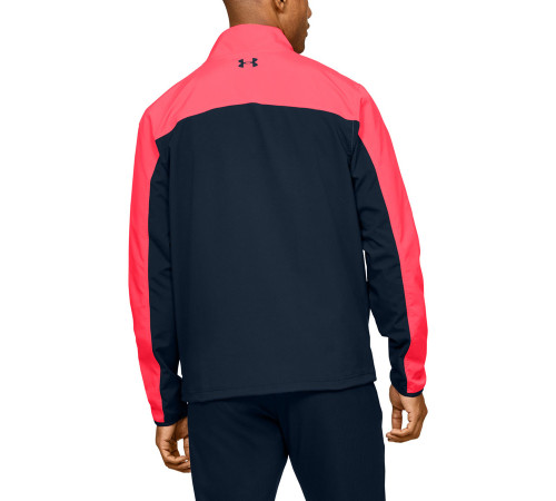 Чоловіча куртка для гольфу Under Armour Storm Windstrike Full Zip - М - синьо-рожева