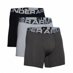 Чоловічі боксерки  Under Armour Charged Cotton - 3 пари: чорні/сірі/темно-сірі/S