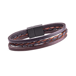  Шкіряний магнітний браслет W-TEC Ballure - 24 см
