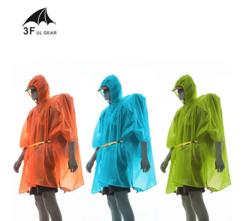 Дощовик-пончо 3F Ul Gear 210T polyester Basic, блакитний Дощовик-пончо 3F Ul Gear 210T polyester Basic, блакитний