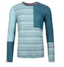 Термофутболка ж Ortovox 185 ROCK'N'WOOL LONG SLEEVE W ice waterfall - S - бірюзовий