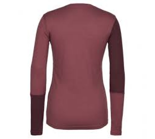 Термофутболка ж Ortovox 185 ROCK'N'WOOL LONG SLEEVE W mountain rose - M - бордовий