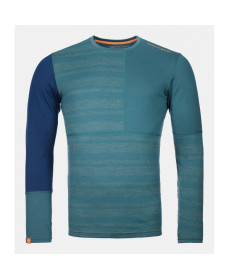 Термофутболка ч Ortovox 185 ROCK'N'WOOL LONG SLEEVE M pacific green - S - бірюзовий