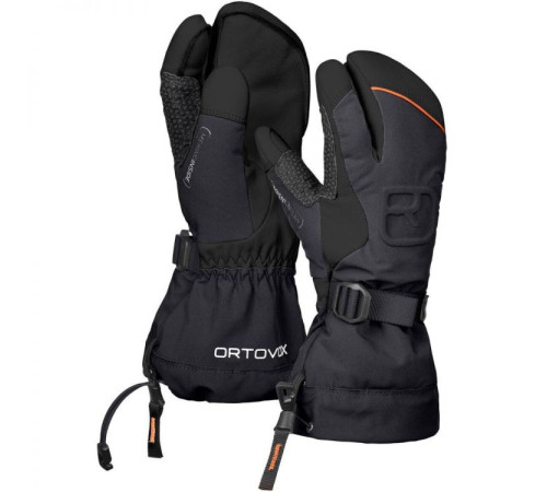 Рукавиці ч Ortovox MERINO FREERIDE 3 FINGER GLOVE M black raven - XS - чорний