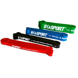 Набір стрічок-еспандерів для вправ K-SPORT Power Band KIT 4 GUM різнокольорові