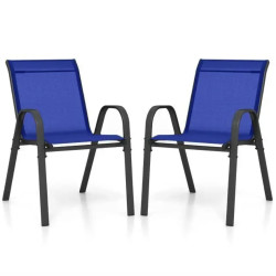 Крісло садове Costway Patio 2 шт, синє