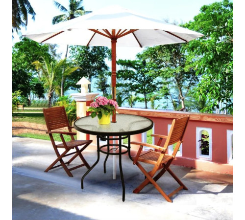 Стіл Costway Acapulco 80х70 см, чорний Стіл Costway Acapulco 80х70 см, чорний