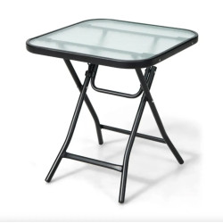 Стіл Costway Kontrast 46,5 x 47,5 см, чорний
