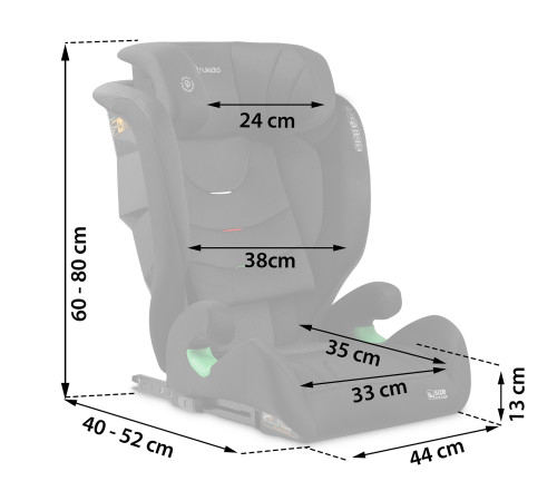 Автокрісло Nukido Louis Soft чорне 15-36 кг ISOFIX