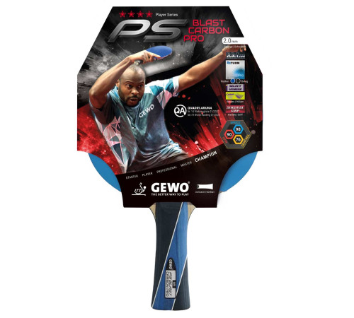 Ракетка для настільного тенісу Gewo PS Blast Carbon Pro FL (1073900001) Ракетка для настільного тенісу Gewo PS Blast Carbon Pro FL (1073900001)