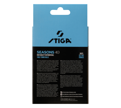 М'ячі для настільного тенісу Stiga Seasons, White 12 шт (1110-2810-12)