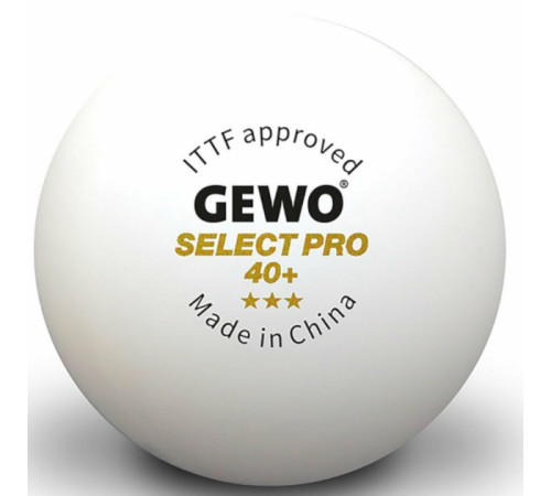 М'ячі для настільного тенісу Gewo Select Pro 40+ ITTF 6 шт (86481200)