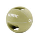 М'яч медбол 9 кг York Fitness із двома ручками, зелений