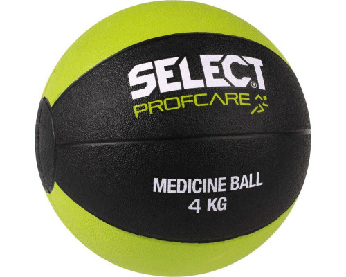 Медичний мяч SELECT MEDICINE BALL чорний/салатовий, 4 кг (15736)