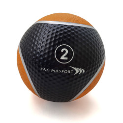 Медичний м'яч YakimaSport 2 кг, чорно-помаранчевий