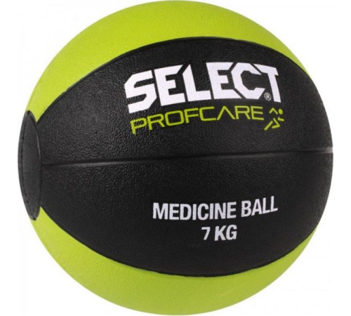 Медичний мяч SELECT MEDICINE BALL чорний/салатовий, 7кг (15737)