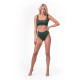 Бікіні з високою талією Nebbia Sporty Bottom 555 - темно-зелений/S