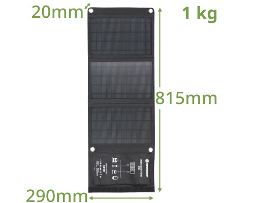 Портативний зарядний пристрій сонячна панель Bresser Mobile Solar Charger 21 Watt USB DC (3810030)